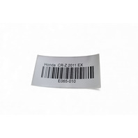 Honda CR-Z CRZ 11-12 CD Player Radio AUX Audio Control 39100-SZT-305, E065, OEM, 2011, 2012