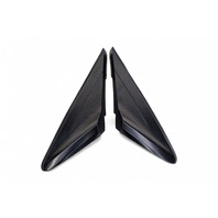 Honda CR-Z CRZ 11-16 Front Right/Left Door Pillar Corner Garnish Mirror Molding Set, 75495-SZT-G01, E065, OEM, 2011, 2012, 2013, 2014, 2015, 2016
