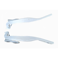 Honda CR-Z CRZ 11-16 Hood Hinges Left/Right Set White, 60120-SZT-G00ZZ, E065, OEM, 2011, 2012, 2013, 2014, 2015, 2016