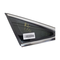 Honda Insight 19-22 Rear Vent Quarter Glass Left/Driver 73550-TXM-A01, E066, OEM, 2019, 2020, 2021, 2022