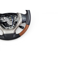 Lexus ES300H 13-14 Steering Wheel with Wood Grain Trim 45100-33810-C0, E068, OEM, 2013, 2014