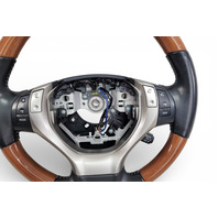 Lexus ES300H 13-14 Steering Wheel with Wood Grain Trim 45100-33810-C0, E068, OEM, 2013, 2014