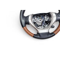 Lexus ES300H 13-14 Steering Wheel with Wood Grain Trim 45100-33810-C0, E068, OEM, 2013, 2014