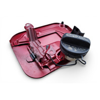 Lexus ES300h 13-18 Fuel Filler Gas Lid Door Red, 77350-33220, E068, OEM, 2013, 2014, 2015, 2016, 2017, 2018