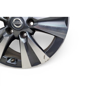 Nissan Leaf 13-17 Alloy Disc Wheel 5 Spoke Rim 17X6.5, #1, 40300-3NF3E, E070, OEM, 2013, 2014, 2015, 2016, 2017