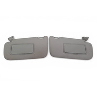 Nissan Leaf 15-17 Sun Shade Visor Left/Right Set Grey, 96401-4AT7A, 96400-4AF7E, E070, OEM, 2015, 2016, 2017