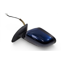 Nissan Leaf 13-17 Side View Mirror Left/Driver Side Blue, 96302-4NC0C, E070, OEM, 2013, 2014, 2015, 2016, 2017