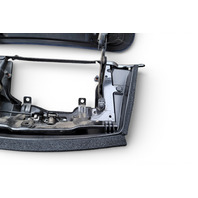 Nissan Leaf 15-17 Charging Port Lid Cover Complete Blue, 65701-4NP2B, E070, OEM, 2015, 2016, 2017