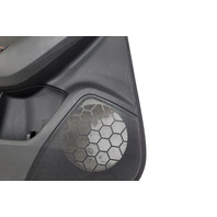 Subaru Crosstrek 18-23 Rear Door Panel Trim Left/Driver Black/Orange Stitching, 94226FL170SJ, E072, OEM, 2018, 2019, 2020, 2021, 2022, 2023