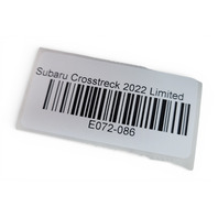 Subaru Crosstrek 18-23 Rear Door Panel Trim Left/Driver Black/Orange Stitching, 94226FL170SJ, E072, OEM, 2018, 2019, 2020, 2021, 2022, 2023