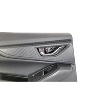 Subaru Crosstrek 18-23 Rear Door Panel Trim Left/Driver Black/Orange Stitching, 94226FL170SJ, E072, OEM, 2018, 2019, 2020, 2021, 2022, 2023