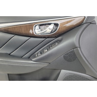 Infiniti Q50 14-21 Front Left Door Panel Black, 80901-4HH0A, E075, OEM, 2014, 2015, 2016, 2017, 2018, 2019, 2020, 2021