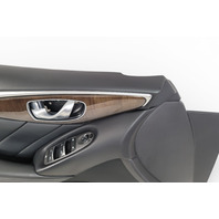 Infiniti Q50 14-21 Front Left Door Panel Black, 80901-4HH0A, E075, OEM, 2014, 2015, 2016, 2017, 2018, 2019, 2020, 2021