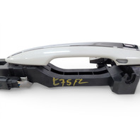 Infiniti Q50 15-23 Front Left/Driver Exterior Door Handle White 80641-4GA9A, E075, OEM, 2015, 2016, 2017, 2018, 2019, 2020, 2021, 2022, 2023