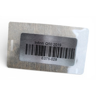 Infiniti Q50 14-19 Center Middle Exhaust Pipe Sub Muffler, 20300-4GA2B, E075, OEM, 2014, 2015, 2016, 2017, 2018, 2019