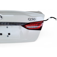 Infiniti Q50 17-23 Trunk Deck Lid Assembly Tail Gate White, H430M-6HHMA, E075, OEM, 2017, 2018, 2019, 2020, 2021, 2022, 2023