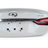 Infiniti Q50 17-23 Trunk Deck Lid Assembly Tail Gate White, H430M-6HHMA, E075, OEM, 2017, 2018, 2019, 2020, 2021, 2022, 2023