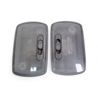Honda Element 03-08 Rear Center & Rear Roof Interior Map Light Lamp Gray (Set of 2) 34250-S5P-A01, E076, OEM, 2003, 2004, 2005, 2006, 2007, 2008
