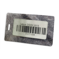 Lexus GS350 13-20 Fender Cover Liner, Rear Right/Passenger Wheelhouse 65637-30141, E077, OEM, 2013, 2014, 2015, 2016, 2017, 2018, 2019, 2020