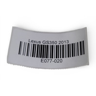 Lexus GS350 13-14 Front Bumper Fog Light Lamp Left 81220-0D042, E077, OEM, 2013, 2014