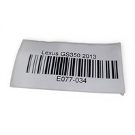 Lexus GS350 13-14 CD Player Radio Receiver 86804-30160, E077, OEM, 2013, 2014