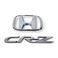 Honda CR-Z CRZ 11-16 Emblem Logo "CR-Z" Rear Trunk, 75722-SZT-G01, 75701-SZT-G01, E078, OEM, 2011, 2012, 2013, 2014, 2015, 2016