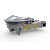 Honda CR-Z CRZ 11-12 Interior Door Handle, Right Gray/Silver 72120-SZT-003ZA, E078, OEM, 2011, 2012