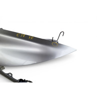 Honda CR-Z CRZ 11-16 Fender Panel, Front Right/Passenger Silver Metallic 60210-SZT-G90ZZ, E078, OEM, 2011, 2012, 2013, 2014, 2015, 2016