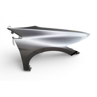 Honda CR-Z CRZ 11-16 Fender Panel, Front Right/Passenger Silver Metallic 60210-SZT-G90ZZ, E078, OEM, 2011, 2012, 2013, 2014, 2015, 2016