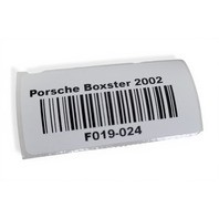 2001-2004 Porsche Boxster 986 Left/Right Set Sun Visor Shield, Gray, F019, OEM, 2001, 2002, 2003, 2004