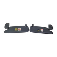 2001-2004 Porsche Boxster 986 Left/Right Set Sun Visor Shield, Gray, F019, OEM, 2001, 2002, 2003, 2004