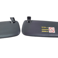 2001-2004 Porsche Boxster 986 Left/Right Set Sun Visor Shield, Gray, F019, OEM, 2001, 2002, 2003, 2004