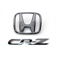 Honda CR-Z CRZ 11-16 Emblem Logo "CR-Z" Rear Trunk, 75722-SZT-G01, 75701-SZT-G01, F001, OEM, 2011, 2012, 2013, 2014, 2015, 2016