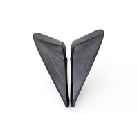 Honda CR-Z CRZ 11-16 Front Right/Left Door Pillar Corner Garnish Mirror Molding Set, 75495-SZT-G01, F001, OEM, 2011, 2012, 2013, 2014, 2015, 2016