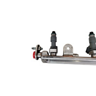 Acura MDX 10-13 Front/Rear Fuel Injector w/Fuel Pipe 3.7L Set 16610-RN0-A01, F003, OEM, 2010, 2011, 2012, 2013