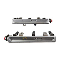 Acura MDX 10-13 Front/Rear Fuel Injector w/Fuel Pipe 3.7L Set 16610-RN0-A01, F003, OEM, 2010, 2011, 2012, 2013