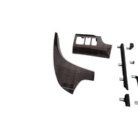Acura MDX 10-13 Dash Panel, Center Console Trim Panel Bezel Black Wood Set(7) 77296-STX-A01ZB, F003, OEM, 2010, 2011, 2012, 2013