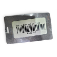 Honda Element 08-11 Rear Seat Set Right/Left Side Black/Gray Cloth, F005, OEM, 2008, 2009, 2010, 2011