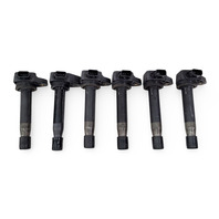 Acura TL 04-08 Igniter Ignition Coil Plug 6 Piece Set V6 3.5L 30520-RCA-S01, F006, OEM, 2004, 2005, 2006, 2007, 2008