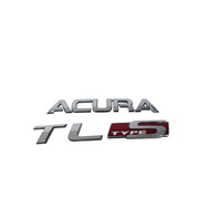 Acura TL 04-08 Trunk Deck Lid Emblem "ACURA", "TL", "TYPE-S" 75701-SEP-A00, F006, OEM, 2004, 2005, 2006, 2007, 2008