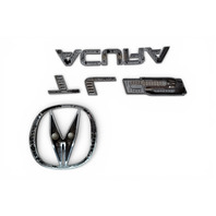 Acura TL 04-08 Trunk Deck Lid Emblem "ACURA", "TL", "TYPE-S" 75701-SEP-A00, F006, OEM, 2004, 2005, 2006, 2007, 2008
