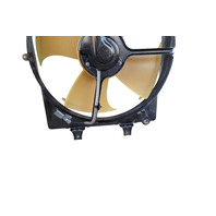 Acura TL 04-08 Radiator Condenser Cooling Fan Motor w/Shroud Set, F006, OEM, 2004, 2005, 2006, 2007, 2008