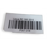 Lexus RC350 15-19 Headlight Lamp Body Front Left/Driver Side 81070-24180, F007, OEM, C025, 2015, 2016, 2017, 2018, 2019