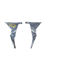 Honda Element 03-11 Hood Hinges Left/Right Grey Set 60120-S5A-000ZZ, F008, OEM, 2003, 2004, 2005, 2006, 2007, 2008, 2009, 2010, 2011