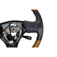 2006-2008 Lexus RX400h Steering Wheel with Wood Grain Trim 45100-48291-B0, F009, OEM, 2006, 2007, 2008
