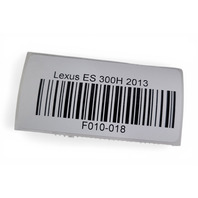 2013-2014 Lexus ES300h Instrumental Panel Speedometer Cluster 102K Mi, 83800-33M90, F010, OEM, 2013, 2014