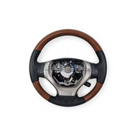 2013-2014 Lexus ES300H Steering Wheel with Wood Grain Trim 45100-33810-C0, F010, OEM, 2013, 2014 2013-2014 Lexus ES300H Steering Wheel with Wood Grain Trim 45100-33810-C0, F010, OEM, 2013, 2014