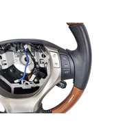 2013-2014 Lexus ES300H Steering Wheel with Wood Grain Trim 45100-33810-C0, F010, OEM, 2013, 2014