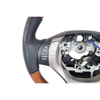 2013-2014 Lexus ES300H Steering Wheel with Wood Grain Trim 45100-33810-C0, F010, OEM, 2013, 2014