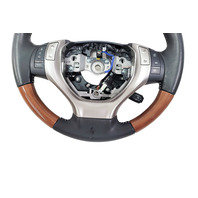 2013-2014 Lexus ES300H Steering Wheel with Wood Grain Trim 45100-33810-C0, F010, OEM, 2013, 2014